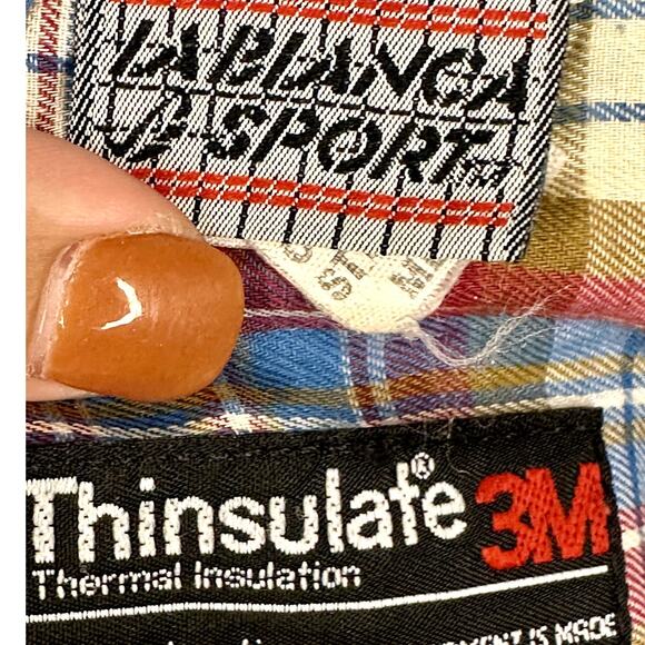LA Blanca Sport VTG Thinsulate 3M Zip up Vest Blue Men's Med - Picture 4 of 7